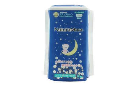 ナチュラムーン生理用品　多い日夜用羽なし12個入×6個