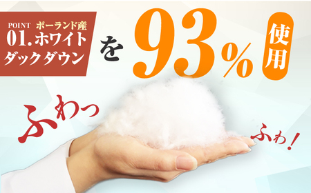 【初冬用】シングル掛け布団 羽毛1.0kg ピンクorブルー ポーランド産 / 布団 [AFAO023]