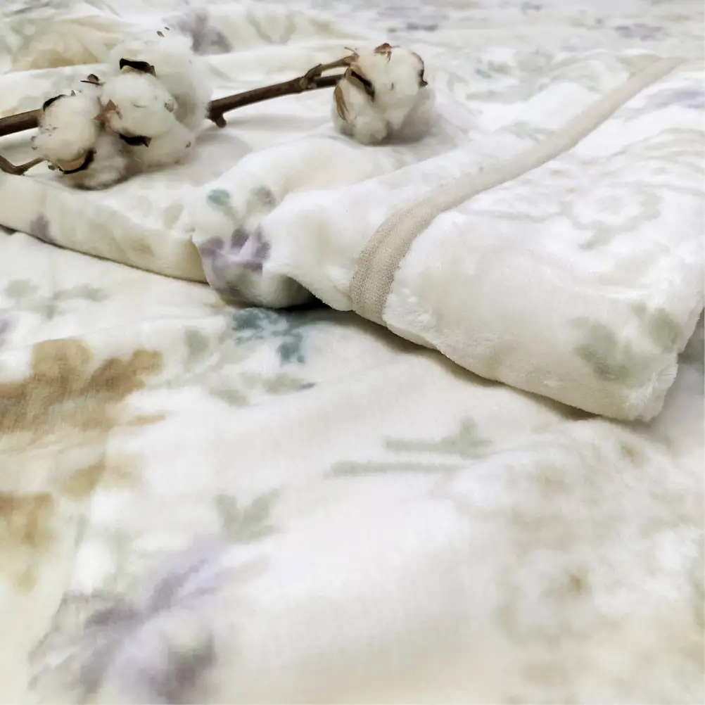 【シングルサイズ】『ほっ』とするやさしい暖かさの綿毛布(140×200cm)×ベージュ1枚  SH-36901S