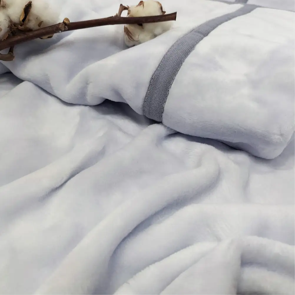 【シングル2枚組】『ほっ』とするやさしい暖かさの綿毛布(140×200cm)×1セット（ラベンダー2枚）  SH-36902S-2P