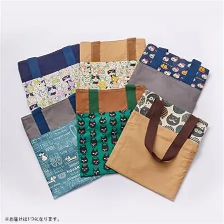 保護猫へのご支援のためのお礼品【保護猫ルームえびす】手作りトートバッグとポストカードセット【1647213】