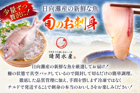 刺身 柵 カンパチ 真鯛 少量贅沢 食べ比べ セット [請関水産 宮崎県 日向市 452061438]