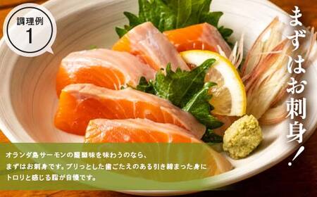 【無添加】オランダ島 サーモン 刺身 盛り合わせ 約400g 石山水産 岩手県 三陸 三陸山田 山田町 鮭 海産品 三陸産 冷凍 YD-918