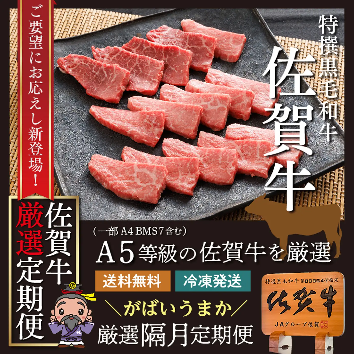 n-20【定期便6回】大人気の赤身も食べられる 極上の佐賀牛 奇数月発送 全6回