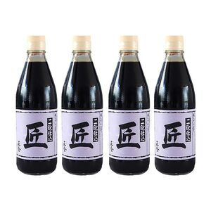 小豆島 桶（こが）仕込 天然醸造 正金醤油　　二段仕込 匠 360ml　4本入