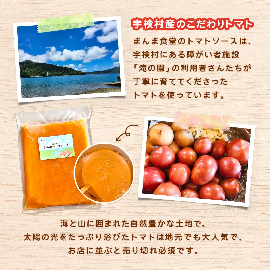 宇検の恵み トマトソース （300g×2パック） 冷凍 奄美 大島 宇検村 鹿児島県 素材 自宅用 ソース トマト とまと【まんま食堂】