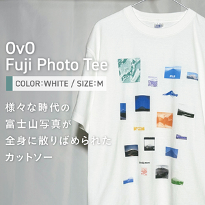 Tシャツ 半袖 WHITE Mサイズ 綿100％ 「 OvO Fuji Photo Tee 」 ユニセックス カジュアル ファッション 白 ホワイト 富士山