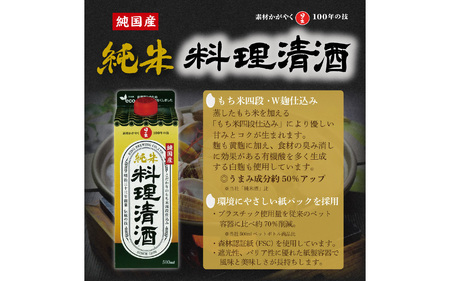 日の出みりん 純国産純米料理清酒 500ml/12本　【 国産原料 料理 調味料 米こうじ もち米 米 煮物 焼き物 蒸し物】
