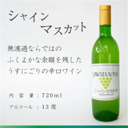 シャインマスカット 白ワイン 山梨でとれた葡萄で仕込んだワイン 八幡洋酒 720ml×1本【1641130】