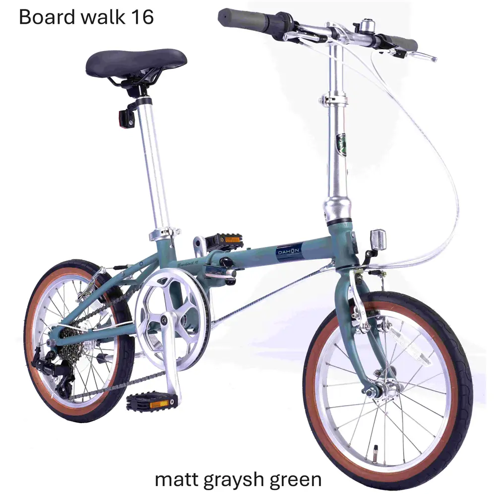 DAHON Boardwalk 16 Matt Grayish Green 送料無料 全国配送離島含│自転車 完成品 組み立て不要 折りたたみ自転車 武田産業