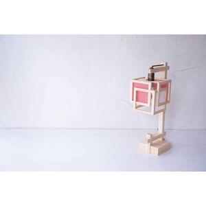 【照明／国産檜】スタンドライト/CombinationLamp『旬ミニ shun-mini』 白×緋　A550-C