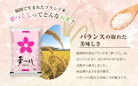 【令和7年産】 福岡県産 夢つくし 無洗米 5kg ／ ゆめつくし お米 米 ご飯 ブランド米 九州 福岡県 岡垣町