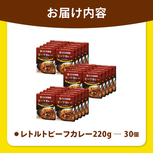 【定期便6回】ココイチ カレーGセット（ビーフ30個） (毎月お届け）｜栃木県・矢板市