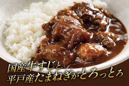 カレー 牛すじカレー 3食 セット 中辛 [カレー工房NVfoods 長崎県 平戸市 hr42bgy400226]