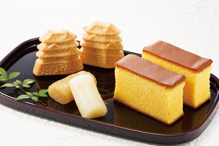 カステラ 最中 牛蒡餅 平戸のこだわり銘菓 3種 セット 計9点 食べ比べ 詰め合わせ [菓子処津乃上 長崎県 平戸市 hr42bgy390073]