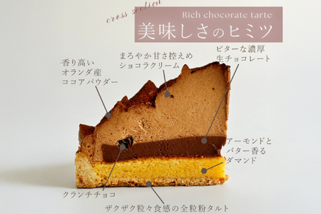 タルト チョコ リッチ チョコ タルト 1ホール 14cm [心優-Cotoyu Sweets- 長崎県 平戸市 hr42bjo490002]