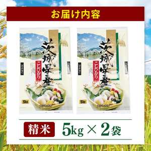 米 コシヒカリ 精米 10kg 茨城県産 白米 国産米 単一原料米 お米 10キロ（94-02）