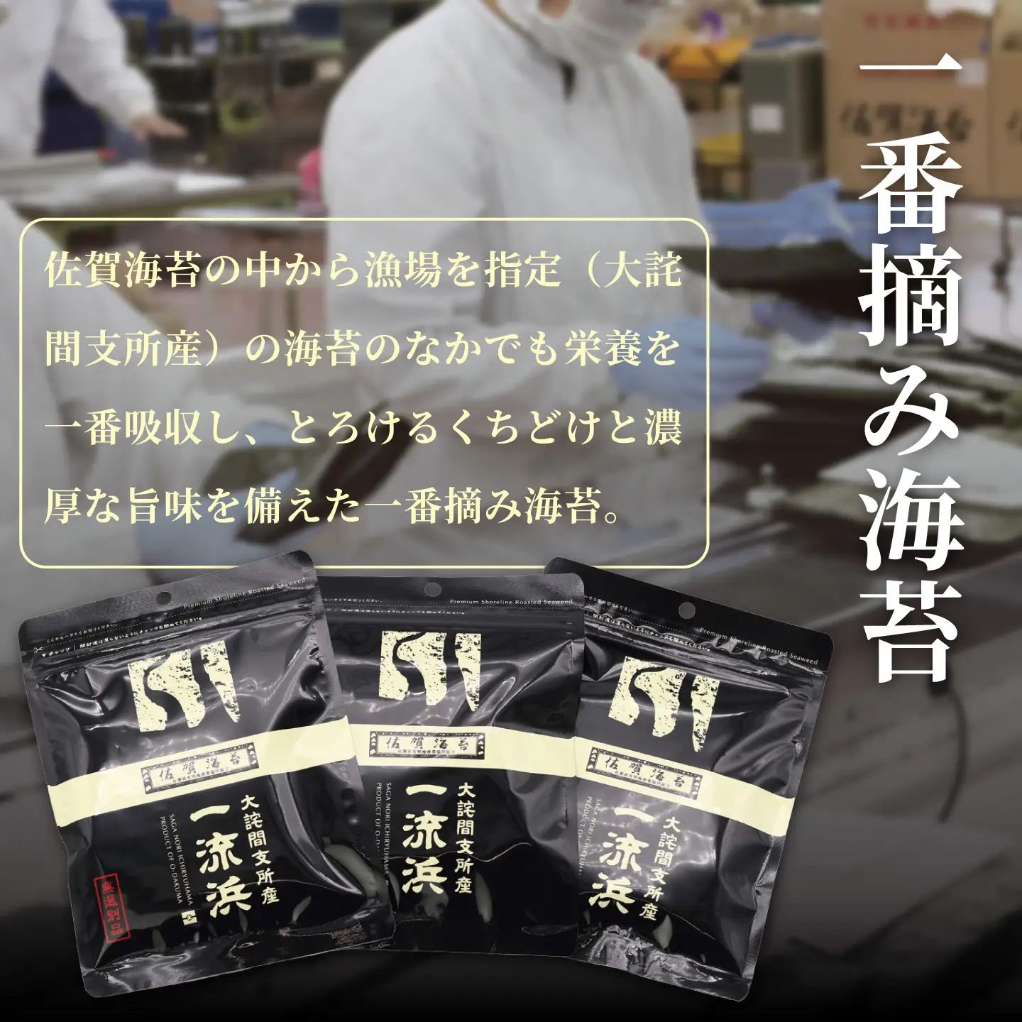 【定期便3回】佐賀海苔 一流浜 一番摘み「無選別品」4切15枚×3袋（計9袋）【クロネコゆうパケット便利用】焼き海苔 有明海苔 ：B195-012