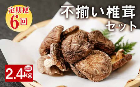 015-962x2 【定期便偶数月発送年6回】不揃い 椎茸 10袋×6回
