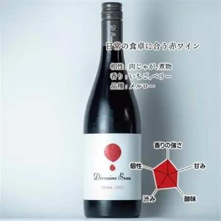 ドメーヌボー メルロー 2022【配送不可地域：離島】【1623393】