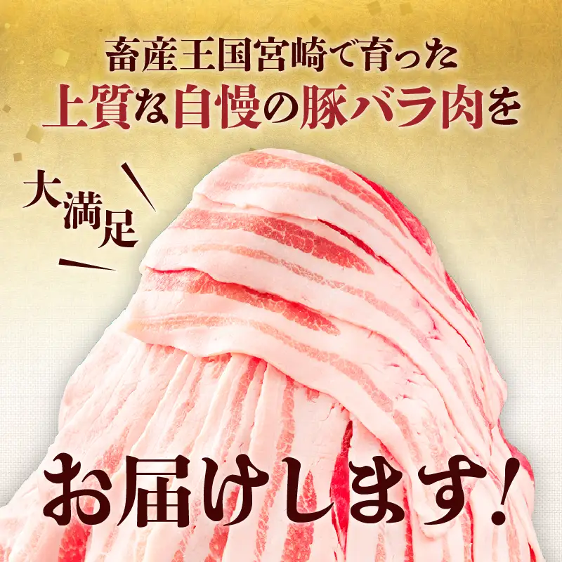 【隔月発送】【3回定期便】宮崎県産 豚バラスライス 計1.8kg 豚バラ スライス 豚肉 肉 冷凍 小分け 畜産王国 上質 豚バラ肉 便利 ジューシー 濃厚 旨み 和食 洋食 中華