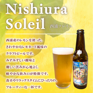 クラフトビール fete三島醸造所 Nishiura Soleil 計6本 定番 レモン ライム ハーブ フルーツ 湧水 酒 麦酒 ホップ 贈答 おすすめ 父の日 母の日 お祝い ギフト プレゼント  パーティー 三島市 静岡県