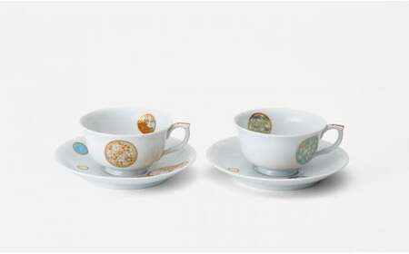 有田焼 寿赤絵 ティーセット【深川製磁】食器 器 うつわ 皿 角皿 デザート皿 プレート メインプレート ティーカップ カップ＆ソーサー 食器セット 縁起物 贈り物 ギフト A110-68
