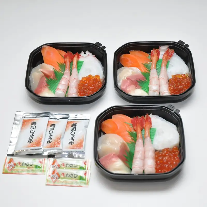 トリトンの海鮮丼 3個セット ( トリトン お寿司 海鮮 ホタテ いくら タコ )【071-0005】