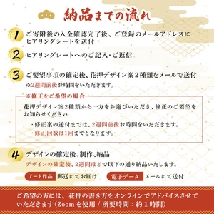 オリジナル花押 墨 扇作品(1点)(有川翠雲 作) 花押 オリジナル花押 墨書きアート 書道アート 書作品 【m97-06】【シティライフ】