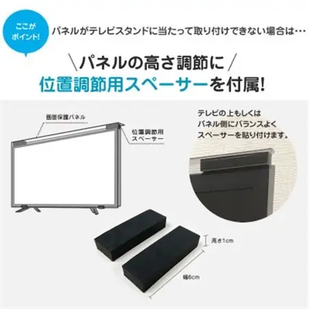 和泉市　70MBL5　70インチ用　テレビ画面保護パネル　ブルーライトカットタイプ  スペーサー付属【1669381】
