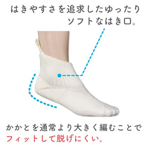 【らくーにはける】 ソックス Mサイズ ブルー 靴下