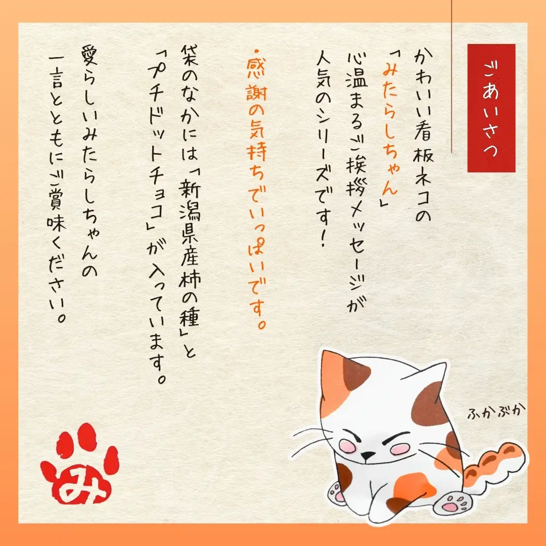 【感謝の気持ちでいっぱいです】ご挨拶にぴったり 柿の種＆ドットチョコ15パック 創信産業 |手土産 挨拶