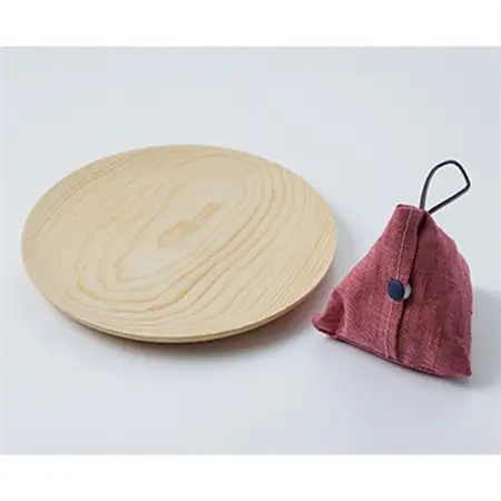 【下郷町特産】木地工房品　豆皿1枚　ポプリ(香り袋付)【1112154】