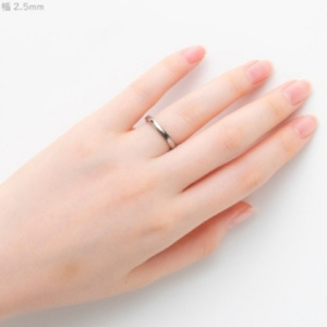 純チタン甲丸リング (幅2.5mm) 11号 | アクセサリー リング