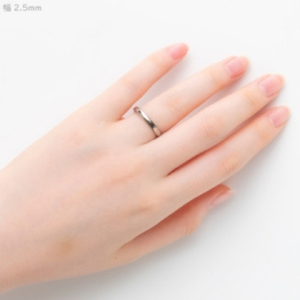 純チタン甲丸リング (幅2.5mm) 14号 | アクセサリー リング