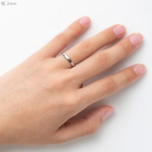 純チタン甲丸リング (幅3mm) 12号 | アクセサリー リング