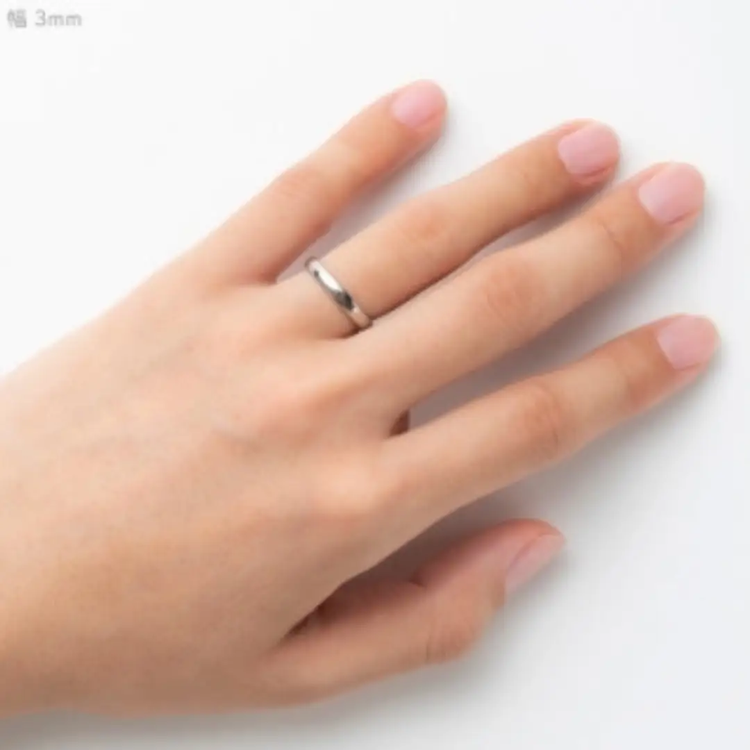 純チタン甲丸リング (幅3mm) 15号 | アクセサリー リング