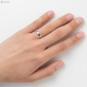 純チタン平打リング (幅3mm) 8号 | アクセサリー リング
