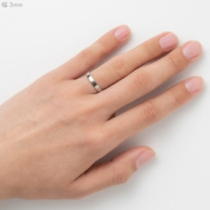 純チタン平打リング (幅3mm) 9号 | アクセサリー リング