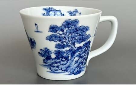 有田焼 手描き 山水絵マグカップ 【起山窯】食器 うつわ 器 マグカップ 山水絵 ギフト 22000円 A22-4