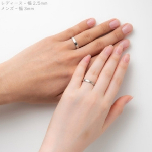 ＜セミオーダー＞純チタン甲丸リング・ペア | アクセサリー リング