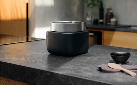 バルミューダ BALMUDA The Gohanブラック K08A-BK／JP ｜ BALMUDA バルミューダ ザ・ゴハン 3合炊き 3合 電気炊飯器 炊飯器 家電 おしゃれ リビング キッチン シンプル