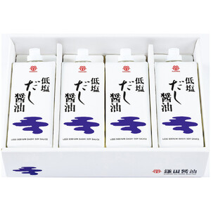 【鎌田醤油】 低塩だし醤油500ml　4本入　（ギフト用）