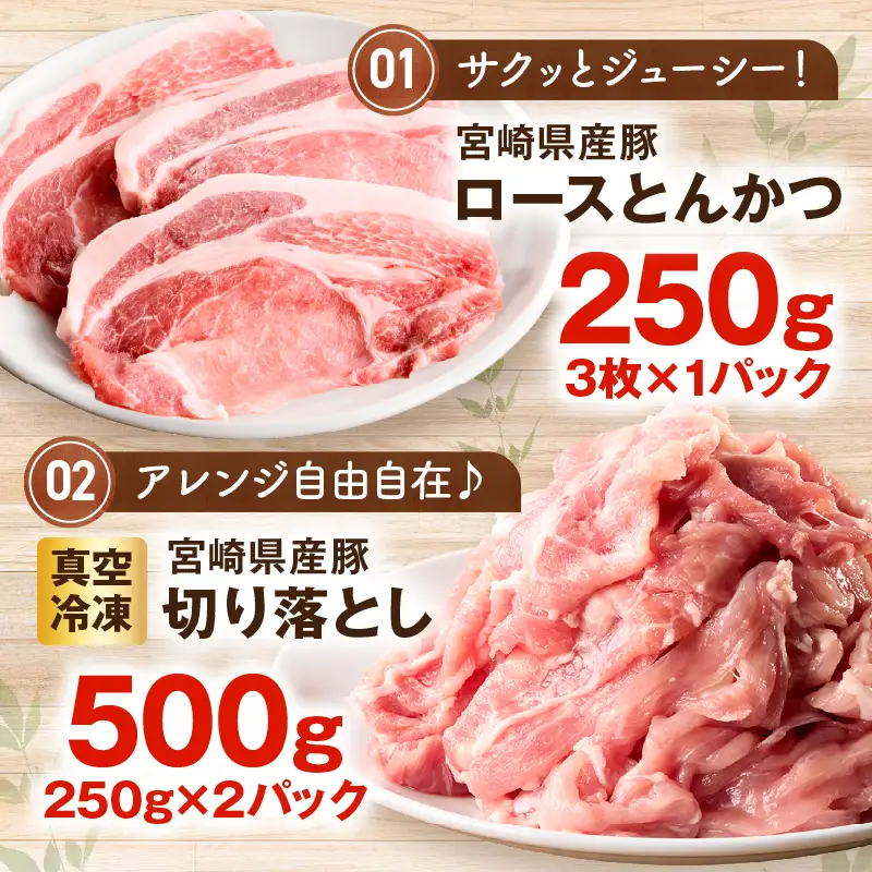 豚肉 セット 豚肉[宮崎県産 ロース バラ モモ 2kg]
