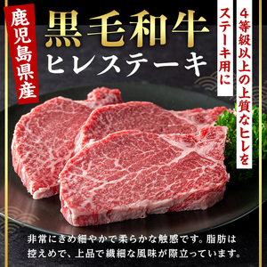 鹿児島県産 黒毛和牛 ヒレ ステーキ (計120g・120g×1) 国産 牛肉【肉のちょーさん】A970