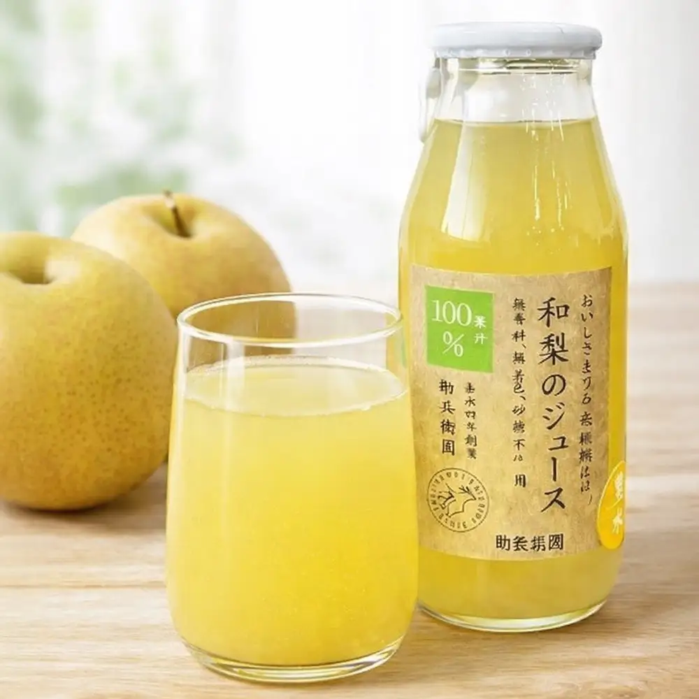 【勘兵衛園】和梨の生搾りジュース　180ml×6本　【12203-0335】