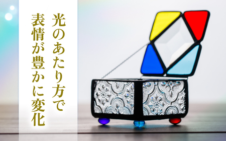 【数量限定】 ステンドグラス 宝石箱＜ステンドグラス無限工房＞[CGQ001] 