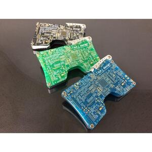 リアルなプリント基板を使用したオリジナルカードケース　「NA」design KIBAN CARD CASE （緑）
