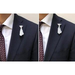 シルク100%のミニネクタイ「ｐ-Ｔｉｅ」2柄セット（ホワイト系）