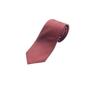 シルク100%のネクタイ＆「ｐ-Ｔｉｅ」（ネクタイ型ピンバッジ）セット（レッド）